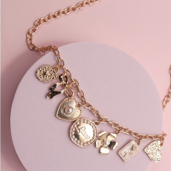 Love Bow Flower Charm Necklace - Picture 3 of 3